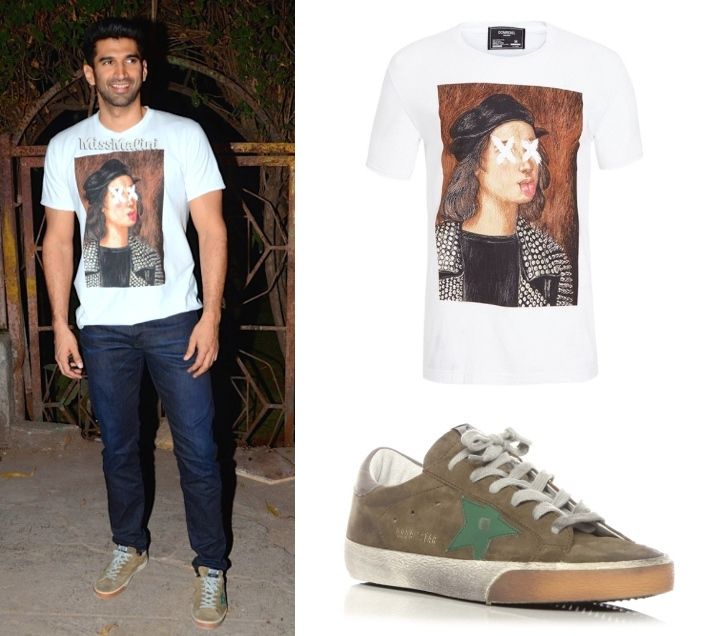 Aditya Roy Kapur in Dom Rebel Montréal, G-Star RAW and Golden Goose Deluxe Brand for OK Jaanu promotions (Photo courtesy | Viral Bhayani)