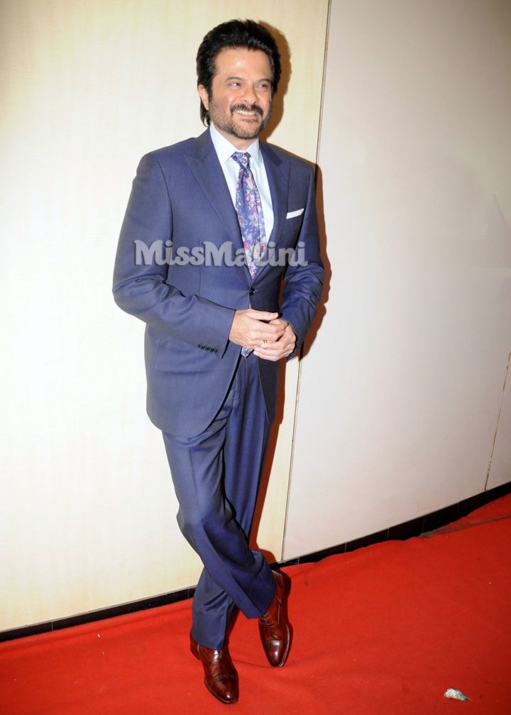 Anil Kapoor in Canali, Gucci and Vivienne Westwood at the 2017 Dadasaheb Phalke Academy Awards (Photo courtesy | Viral Bhayani)