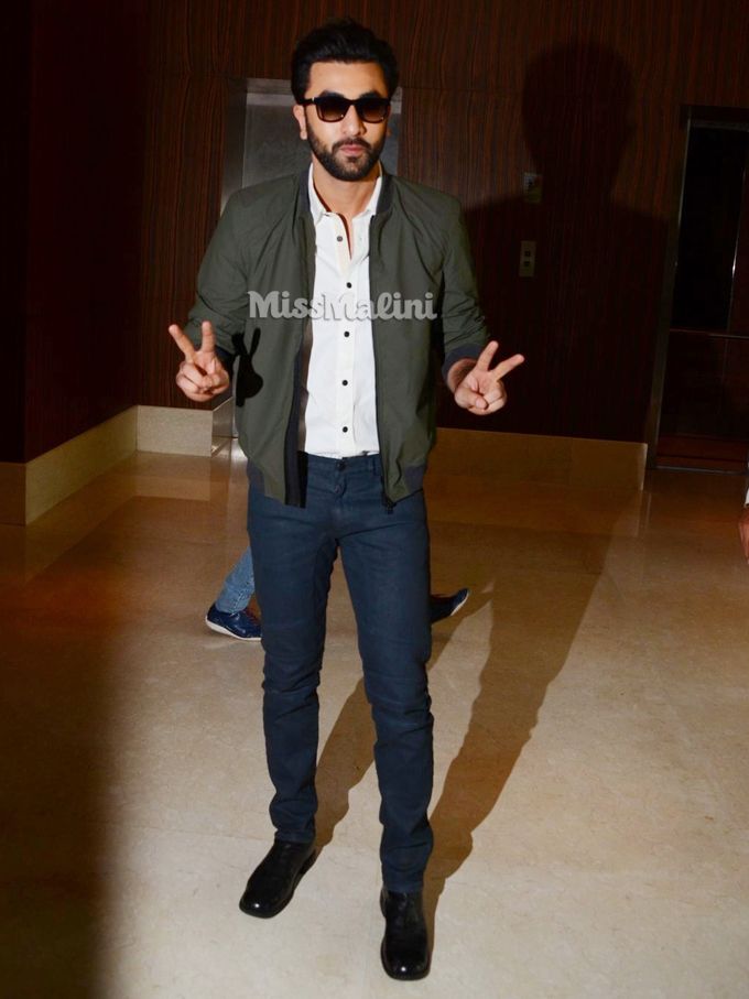 Ranbir Kapoor in Belstaff S/S’17 and Guidi for Ae Dil Hai Mushkil promotions (Photo courtesy | Viral Bhayani)