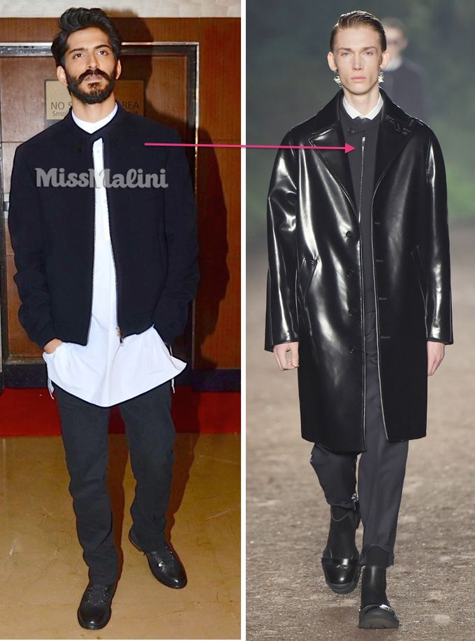 Harshvardhan Kapoor in Ermenegildo Zegna Autumn/Winter’15, Raghavendra Rathore, Armani Jeans and Alberto Torresi at the Mirzya all-girls screening (Photo courtesy | Viral Bhayani)