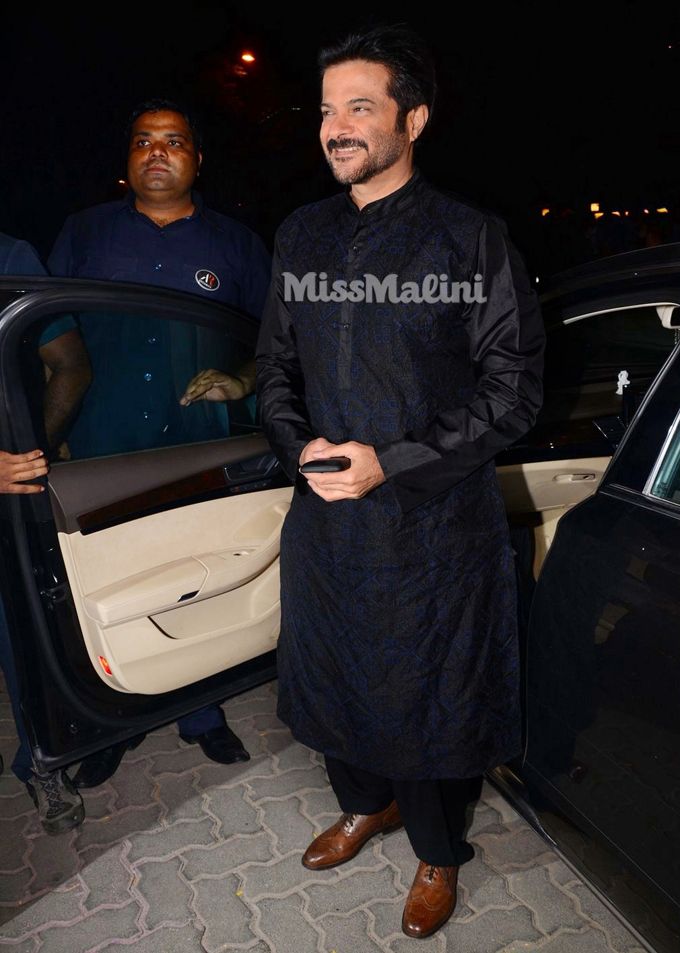 Anil Kapoor in Raghavendra Rathore and H by Hudson at Bachchans’ Diwali party (Photo courtesy | Viral Bhayani)