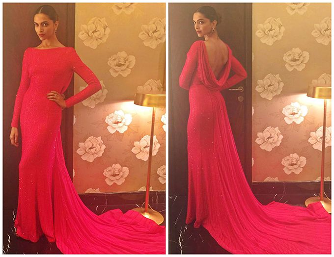 Deepika Padukone Is The Lady In Red At The Filmfare Awards Tonight