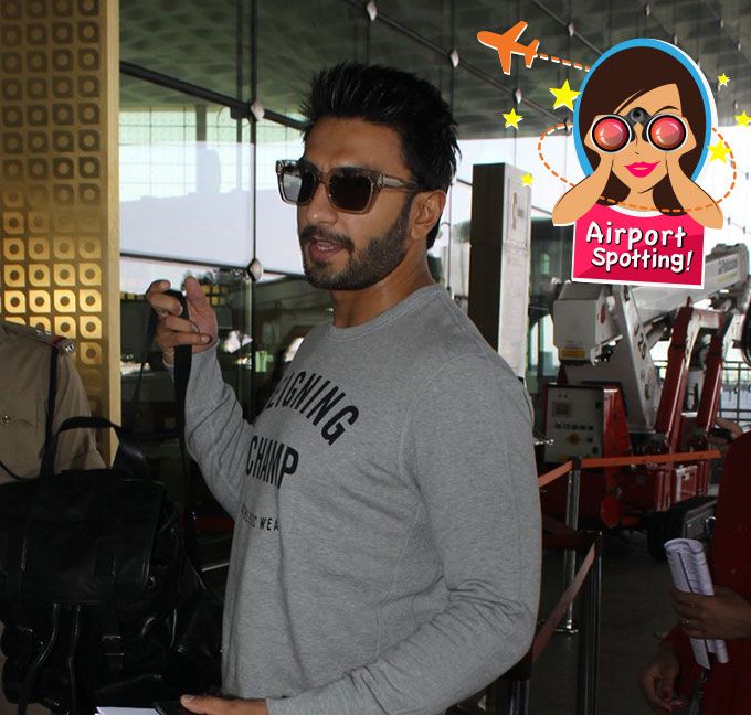 Airport Spotting: Ranveer Singh Gets Cheeky In This Get Up!