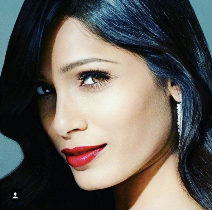 Freida Pinto Proves That You Can Power Dress In Pink Too!