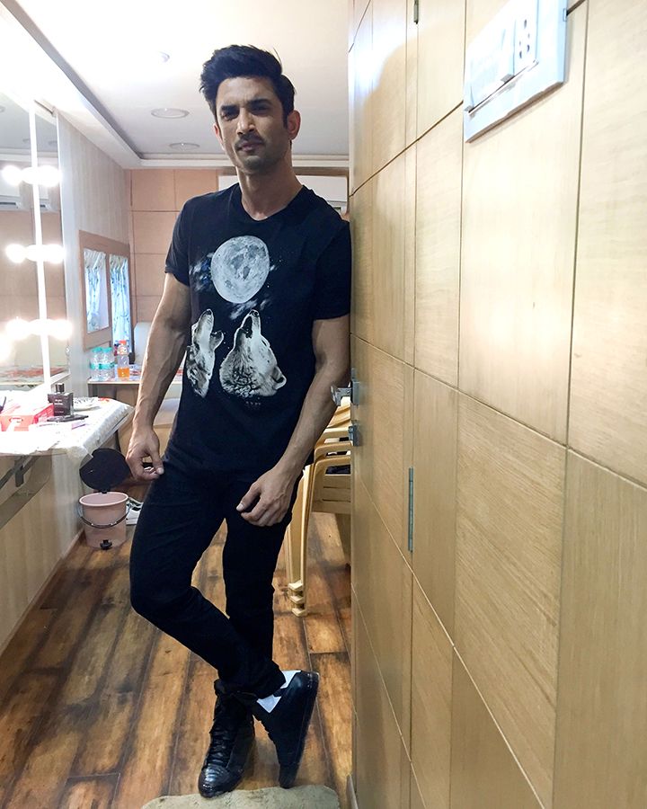 Sushant Singh Rajput in AMI Alexandre Mattiussi and Ylati Footwear during Raabta promotions (Photo courtesy | Vainglorious)