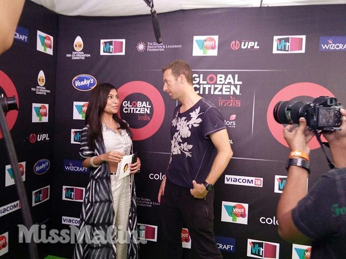 MissMalini and Chris Martin