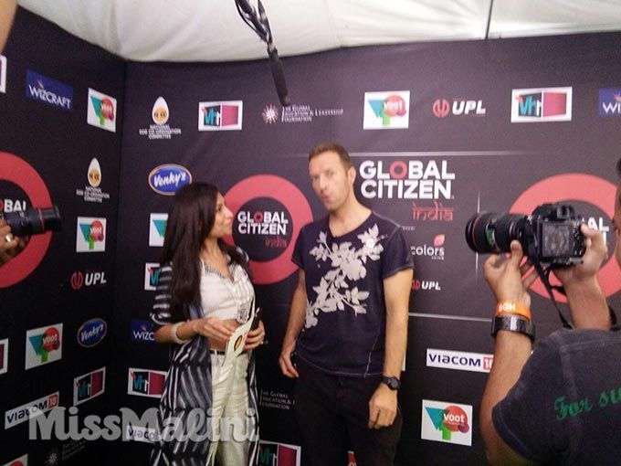 MissMalini and Chris Martin