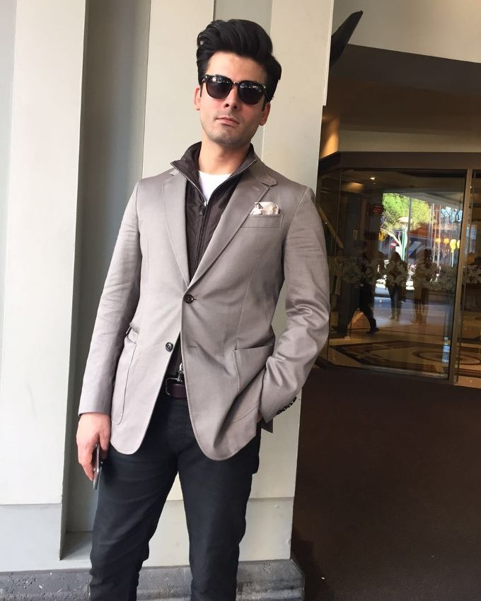 Fawad Khan in Zegna, Marks & Spencer, Canali, Lacquer Embassy, Giovani and Tom Ford for the 2016 Indian Film Festival, Melbourne press conference