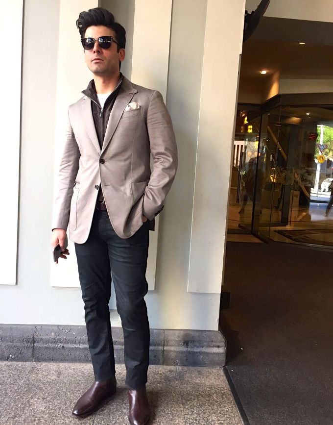 Fawad Khan in Ermenegildo Zegna, Marks & Spencer, Canali, Lacquer Embassy, Giovani, Armani and Tom Ford for the 2016 Indian Film Festival, Melbourne press conference