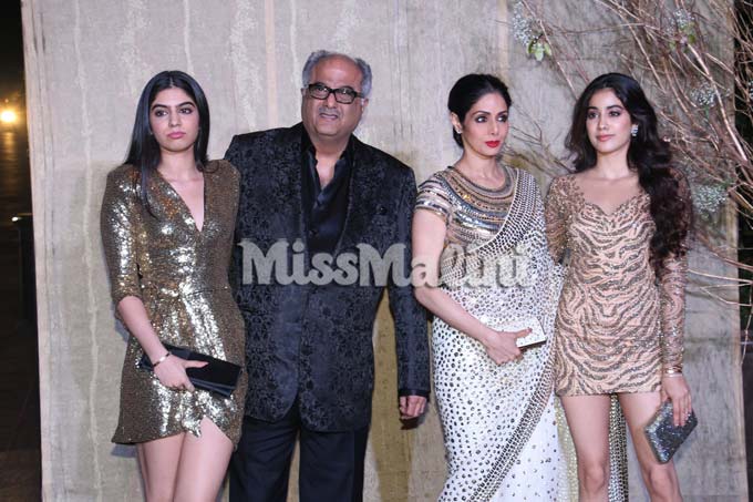 PHOTOS: Boney, Sridevi, Jhanvi &#038; Khushi Kapoor Shine At Manish Malhotra’s Party!