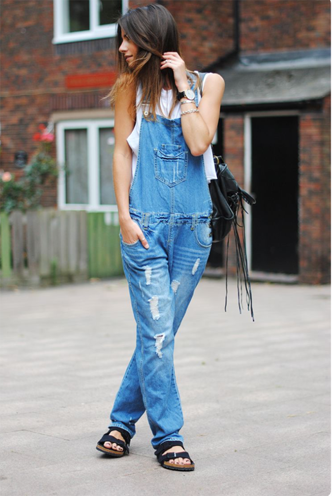 Pair these ugly chic sandals with overalls. These sandals look great on anything denim. Pic: bloglovin.com