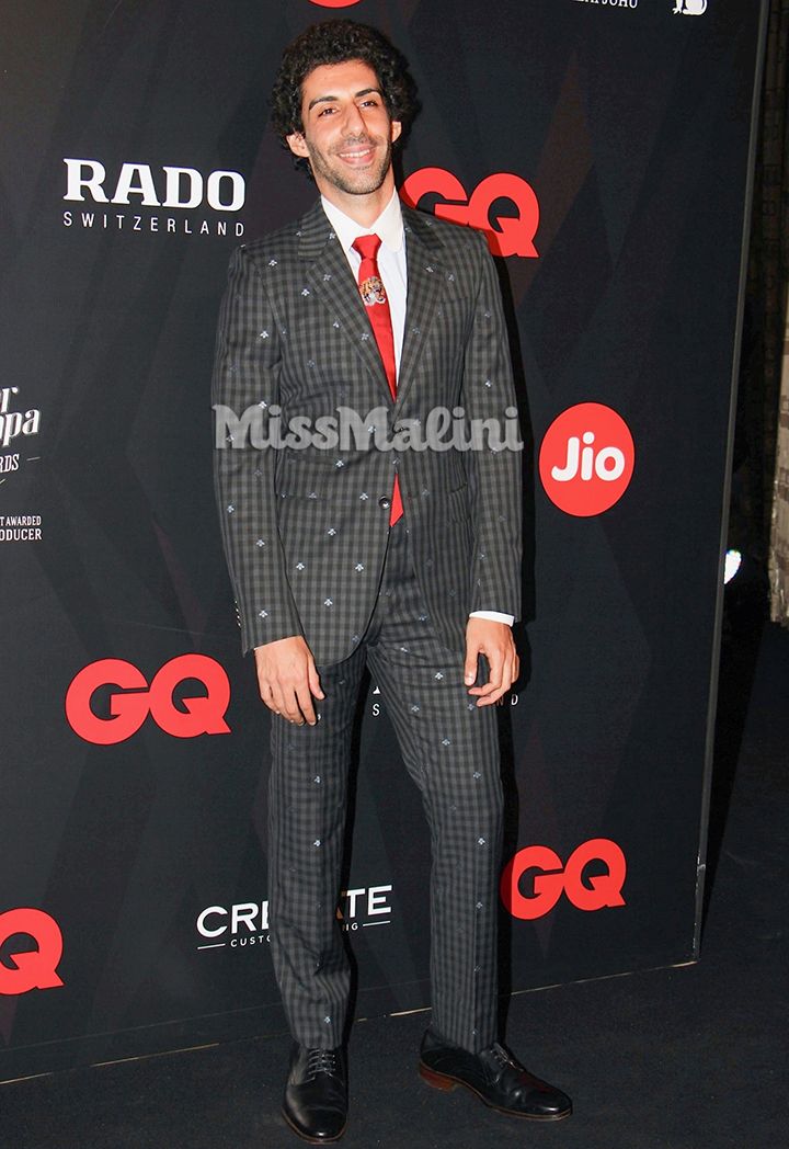Jim Sarbh in Gucci at the 2017 GQ Best Dressed party (Photo courtesy | Viral Bhayani)