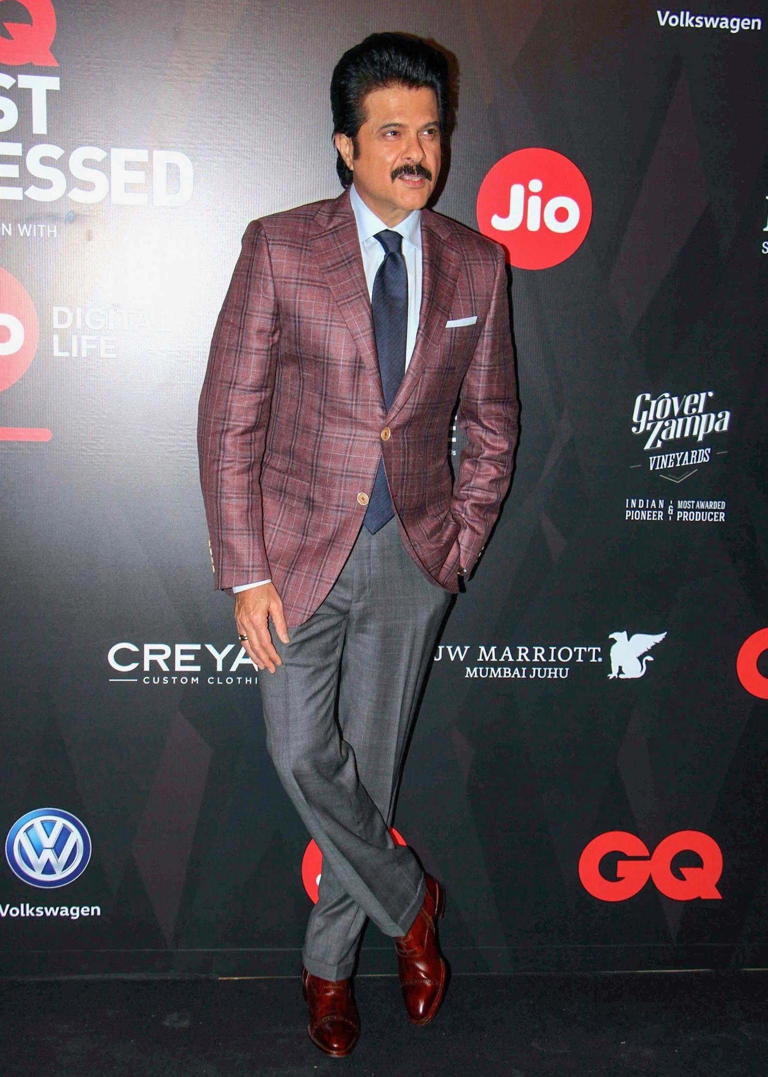 Anil Kapoor in Canali, Ermenegildo Zegna, Brioni and Sanchit Baweja at the 2017 GQ Best Dressed party (Photo courtesy | Viral Bhayani)