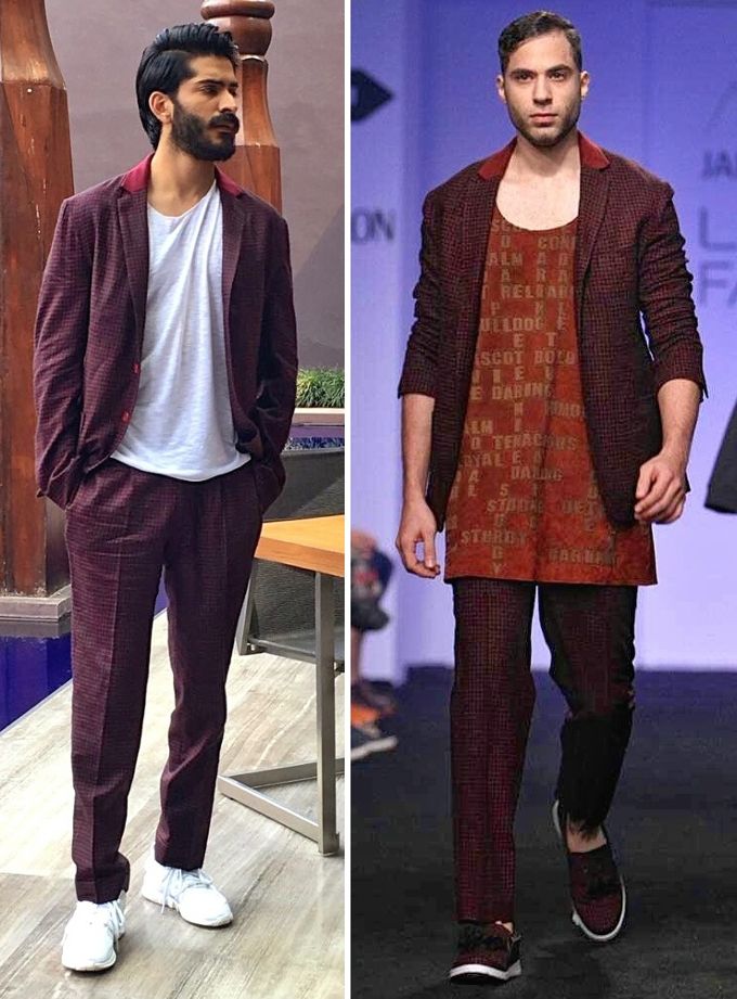 Harshvardhan Kapoor in Manish Bansal Winter-Festive 2015-16 and adidas Originals during Mirzya promotions in Delhi (Photo courtesy | Abhilasha Devnani)