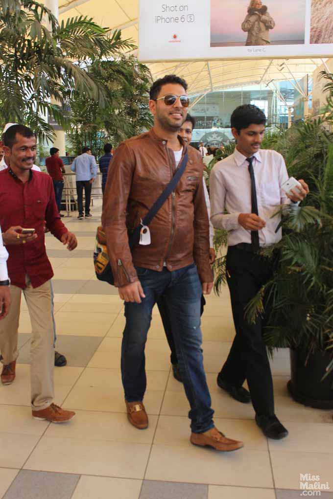 Photos: Yuvraj Singh & Hazel Keech Make A Good-Looking Couple At The Airport