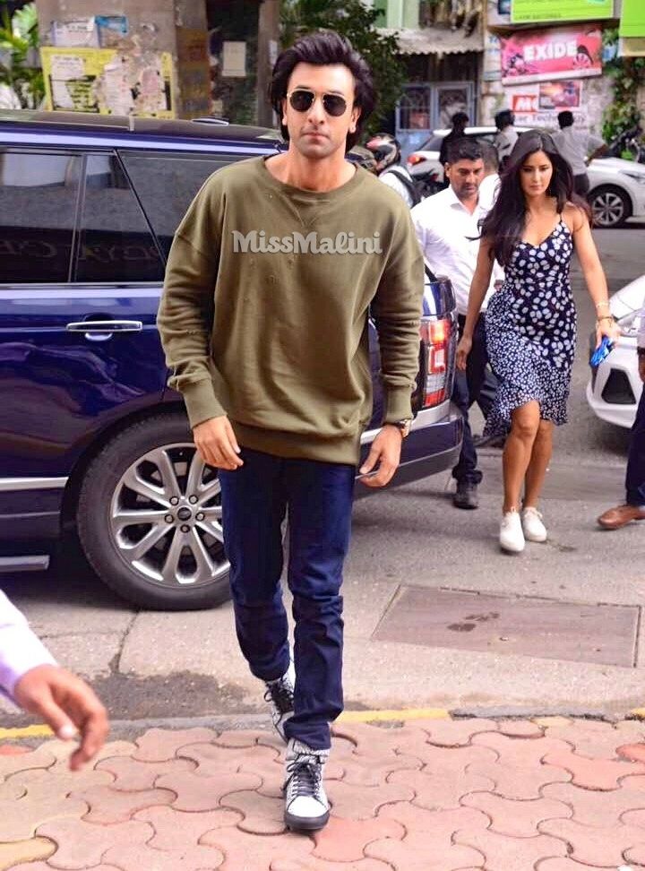 Ranbir Kapoor in Faith Connexion, Jacob Cohen and Ylati Footwear during Jagga Jasoos promotions (Photo courtesy | Viral Bhayani)