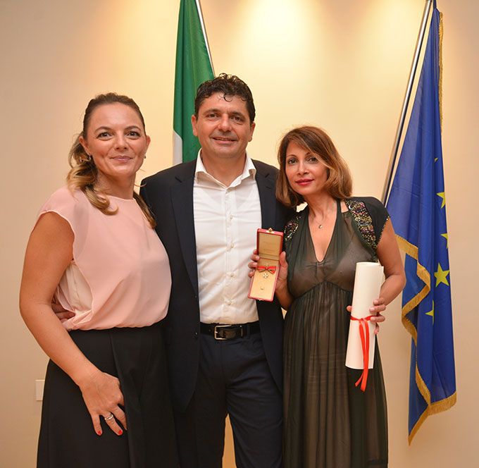 Italian Consul General Ugo Ciarlatani with his wife Vanessa Ciarlatani & Sanchita Ajjampur