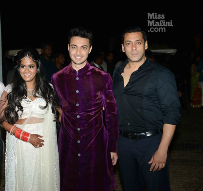 Arpita, Aayush and Salman Khan
