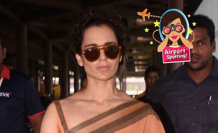 Kangana Ranaut’s Airport Style Makes A Strong Case For Travelling In A Sari