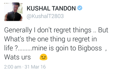 Kushal Tandon's tweet