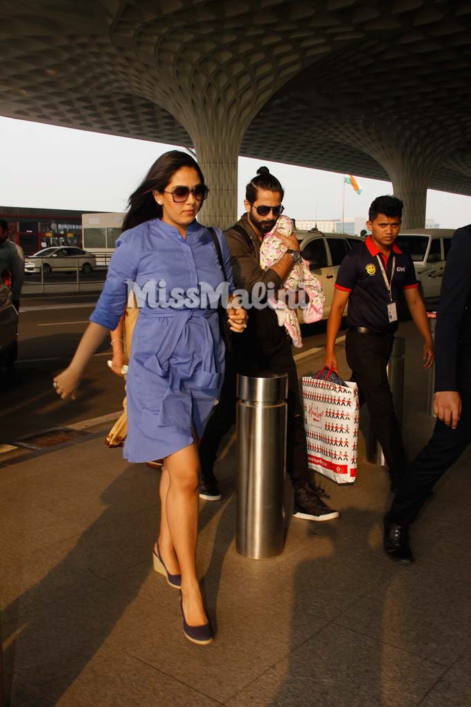 In Photos: Aww! Shahid & Mira Kapoor Are Taking Their Baby Misha For A Holiday!