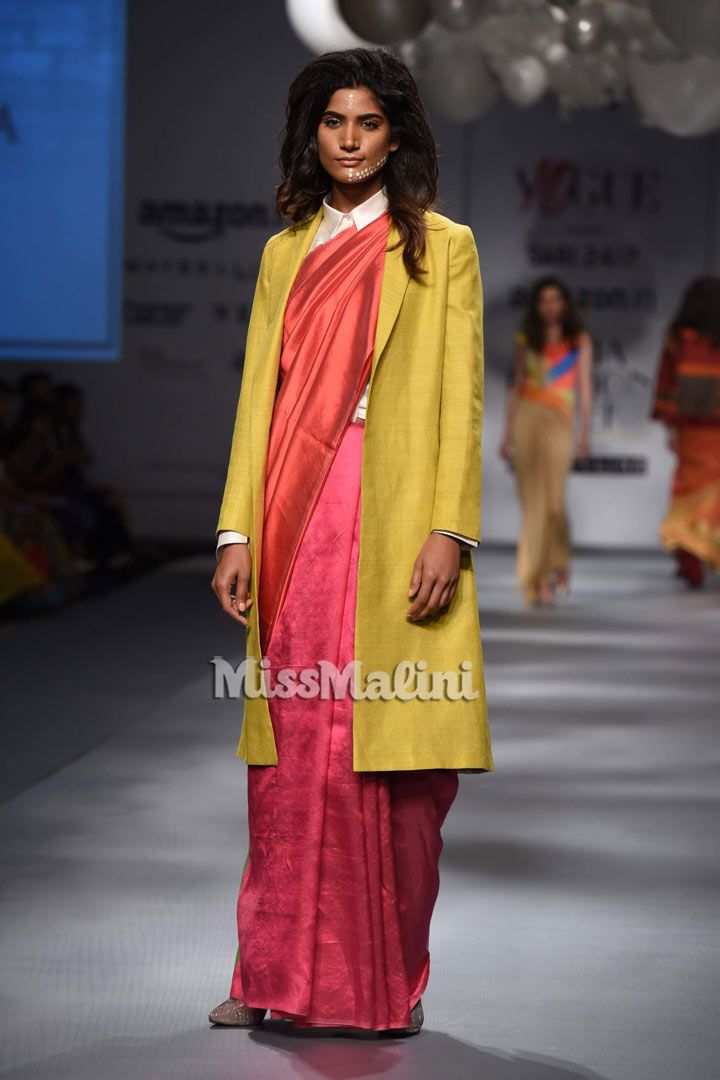 Payal Khandwala for #VogueHeartsSaree at AIFW AW'17
