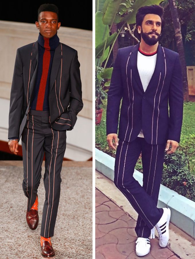 Ranveer Singh in Paul Smith Autumn/Winter’16, Abhishek Paatni and adidas Originals during Befikre promotions (Photo courtesy | Genesis Luxury)
