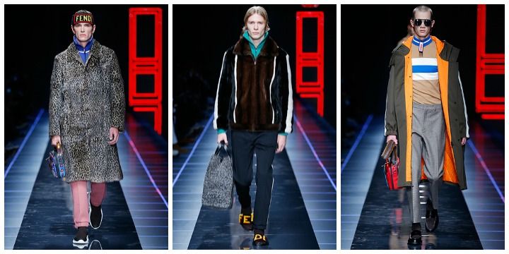 Fendi Literally Lit Up The Runway At Milan Men’s Fashion Week AW17