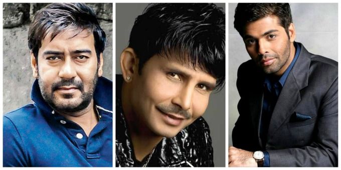 Ajay Devgn, KRK and Karan Johar