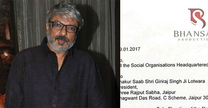 Here’s Sanjay Leela Bhansali’s Official Letter To The Rajput Karni Sena