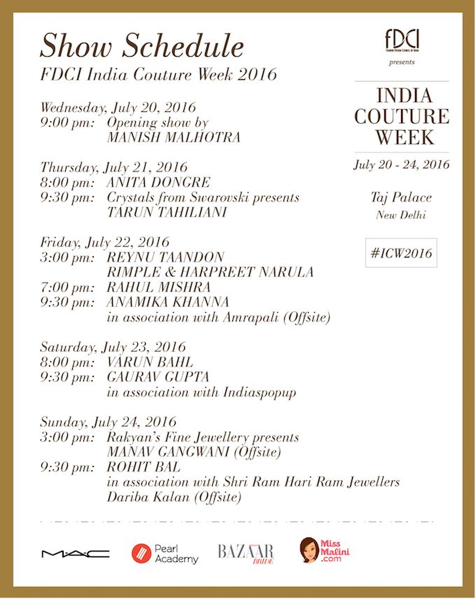 India Couture Week 2016