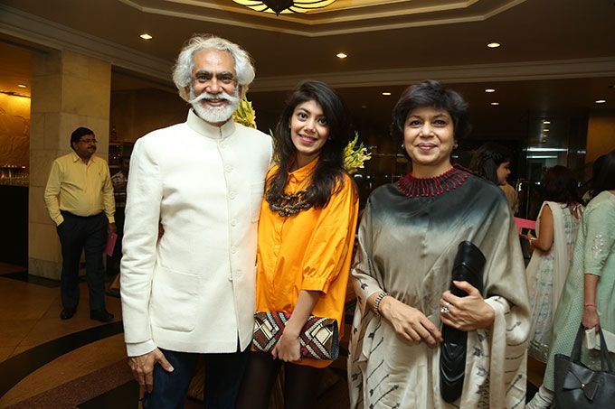 The host for the evening Sunil Sethi, President FDCI along with his wife Bharti Sethi and daughter Tanira Sethi at the Khadi Fashion Show ‘Inclusion Beyond Boundaries’, a fashion extravaganza that attempts inclusion of the differently-abled into the world of fashion in New Delhi