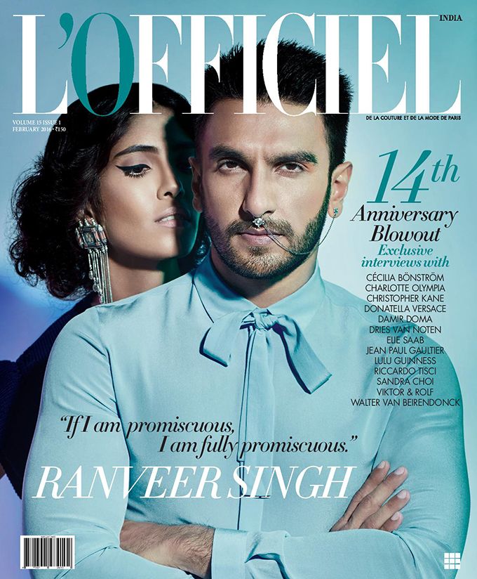 Ranveer Singh for L'Officiel February 2016