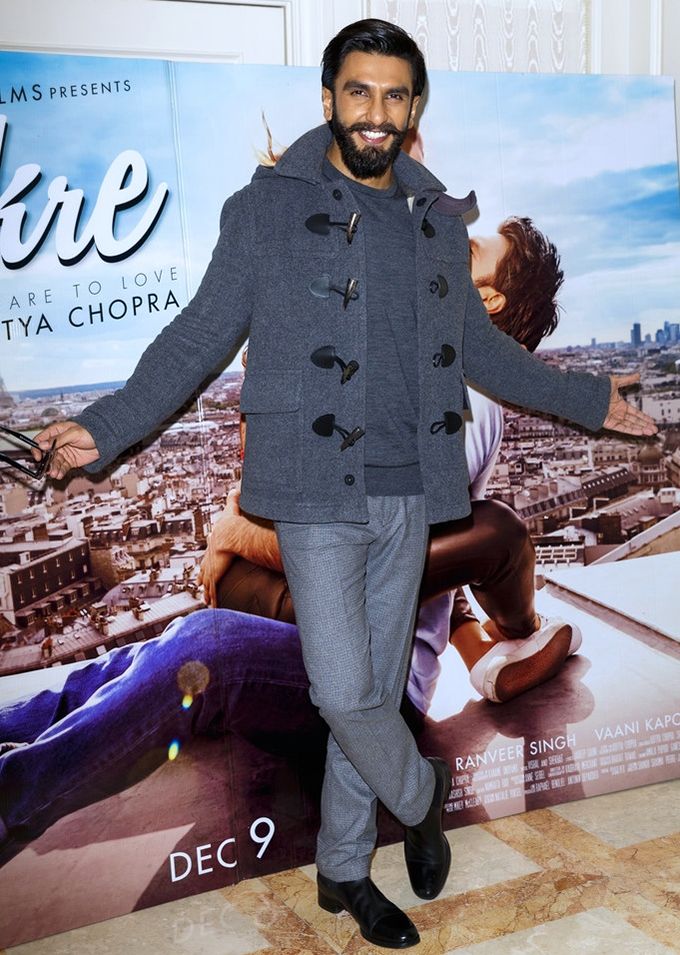 Ranveer Singh in Burberry for Befikre promotions in London (Photo courtesy | Zimbio)