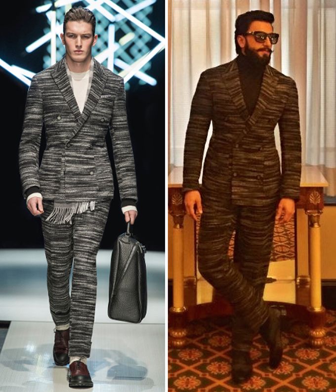Ranveer Singh in Canali Autumn/Winter’15 and Brune for Befikre promotions in Bradford