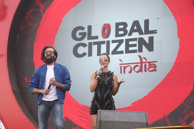 Rieteish Deshmukh & Malaika Arora Khan at Global Citizen India 2016