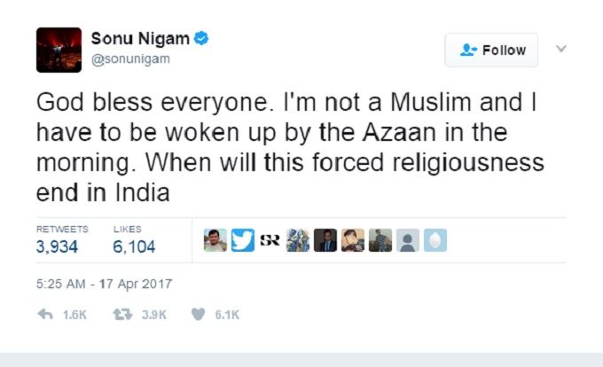 Sonu Nigam Goes On Twitter Rant About The Azaan And “Forced Religiousness”