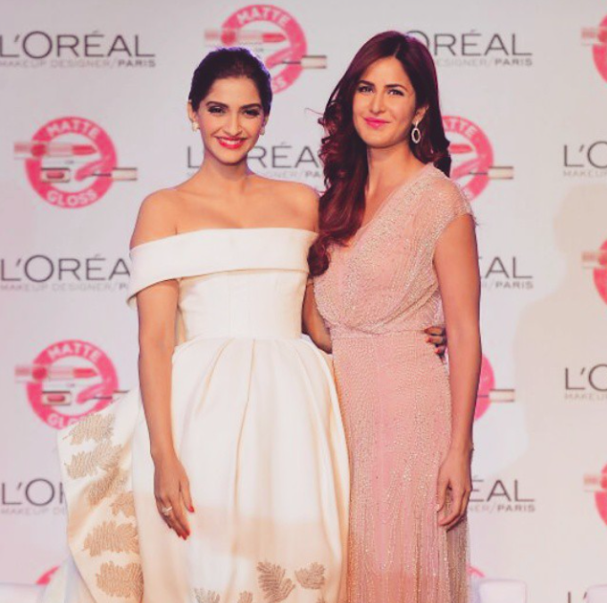 Sonam Kapoor and Katrina Kaif (Source: Instagram/@ L’OréalParisIndia)