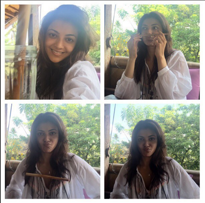 Kajal Aggarwal Posts Some Candid Vanity Van Selfies!