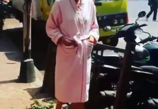Actress Spotted Walking The Streets Of Mumbai In Her Bathrobe