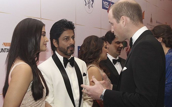 Prince William, Shah Rukh Khan and Aishwarya Rai Bachchan
