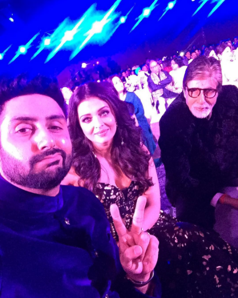 Abhishek Bachchan, Aishwarya Rai Bachchan & Amitabh Bachchan (Source: Instagram)