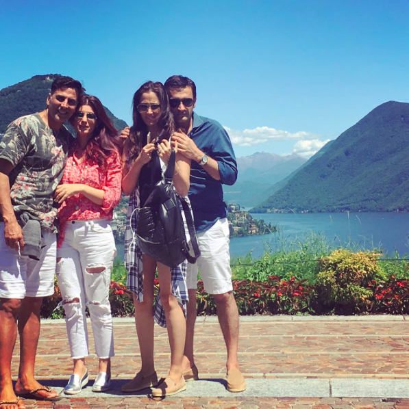 Photos: Akshay Kumar & Twinkle Khanna Holiday With Asin & Rahul Sharma In Italy