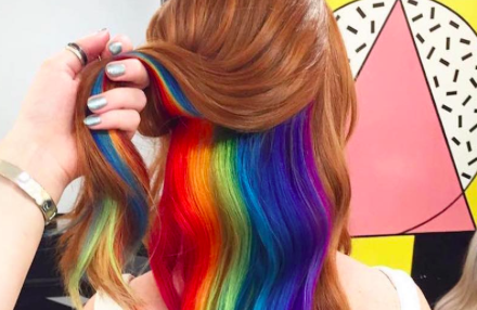‘Hidden’ Rainbow Highlights Will Be Your Next New Hair Obsession!