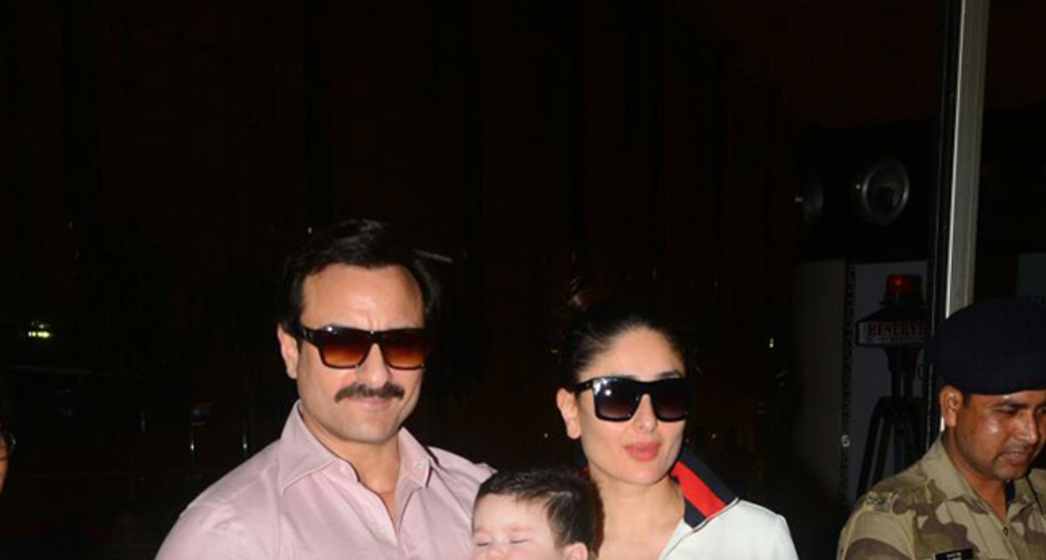 These Photos Of Taimur, Saif Ali Khan & Kareena Kapoor Khan At The Airport Are Too Cute