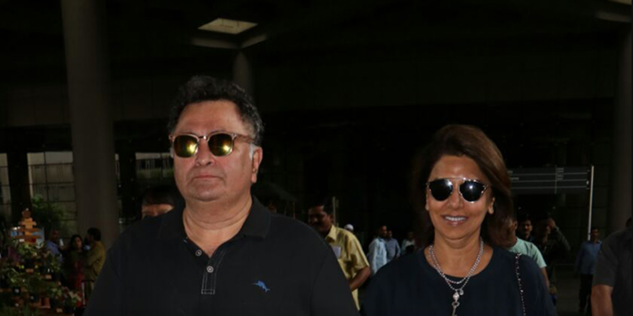 Photos: Rishi Kapoor & Neetu Kapoor Are All Smiles At The Airport