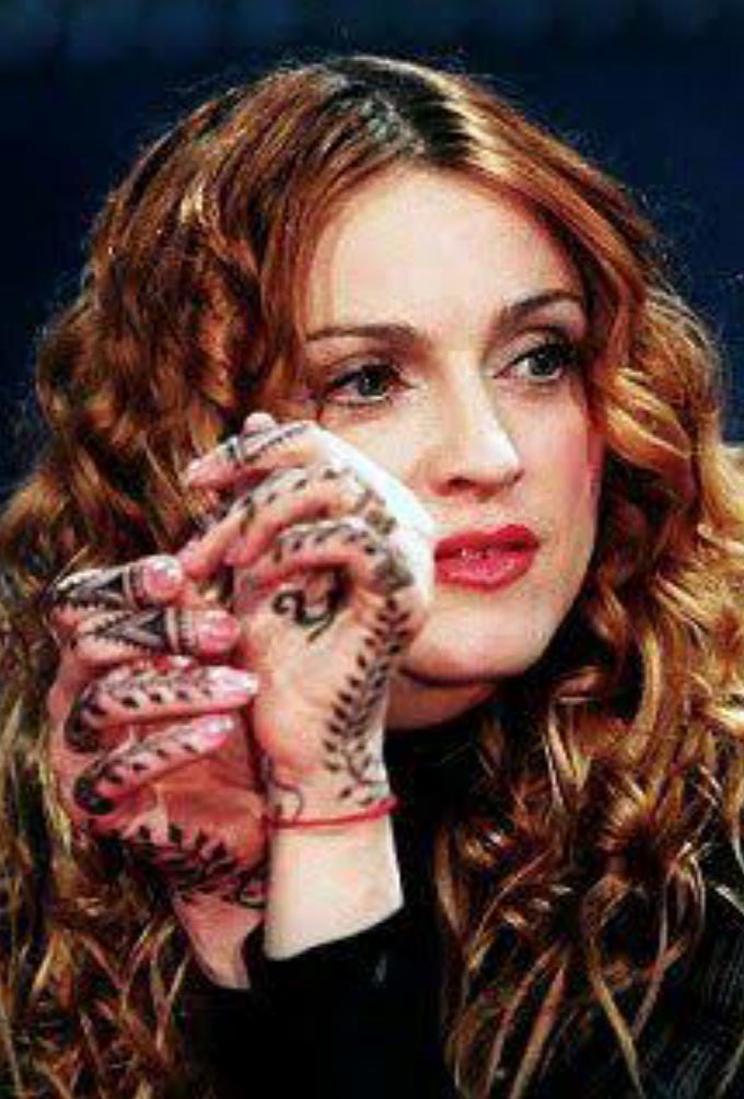Though not unique to India, Madonna henna fixation came from her spiritual interests in India.