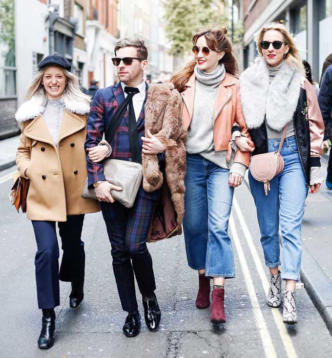 Street style at fashion week. (Source: @victoriametaxes on Instagram)