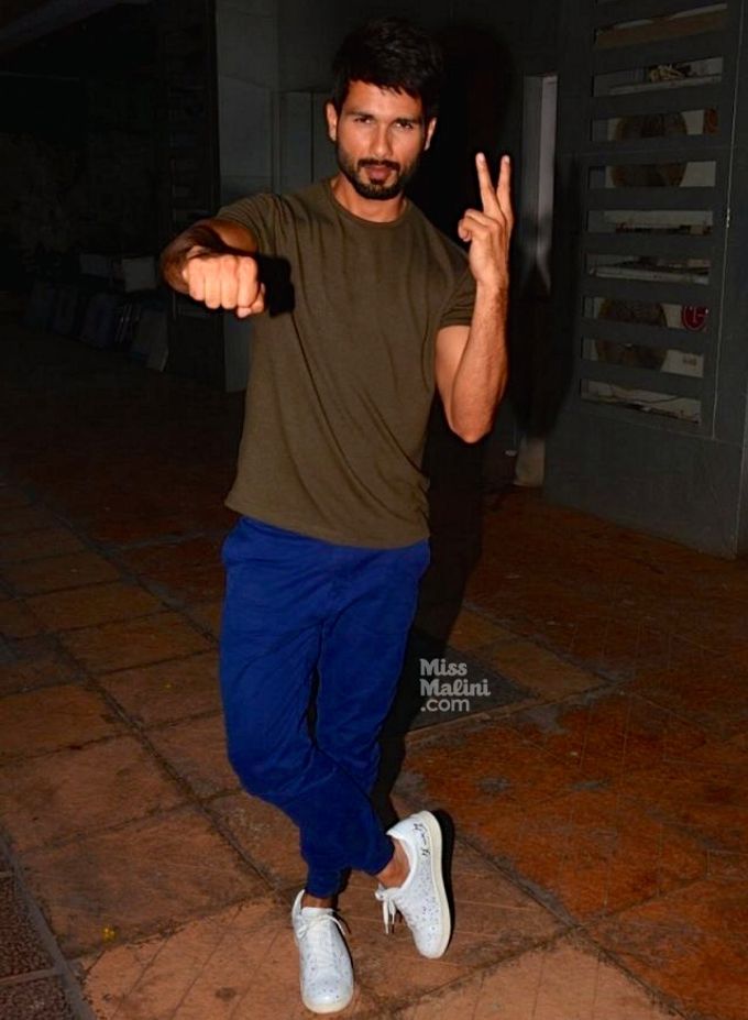 Shahid Kapoor in Tomas Maier, Dsquared2 and Dirk Bikkembergs during Udta Punjab promotions (Photo courtesy | Viral Bhayani)