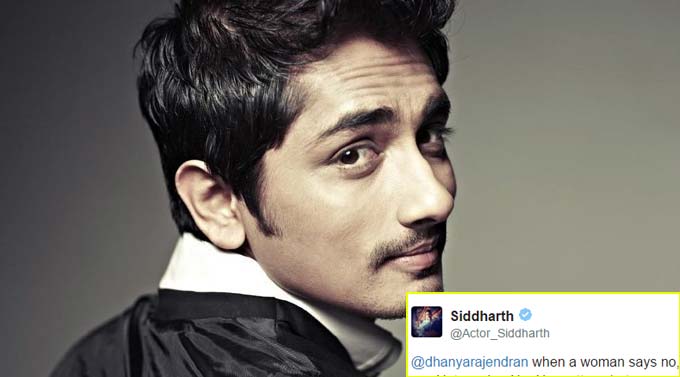 Siddharth’s Twitter Rant On The Glorification Of Stalking In Indian Cinema Is Brilliant!